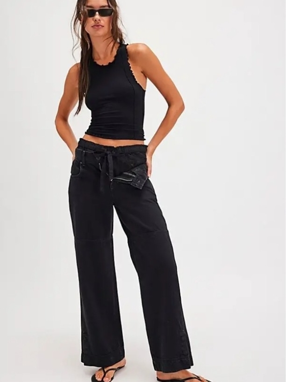 NWT Free People Intimately Better This Way Tank Top Black M/L - Picture 8 of 8